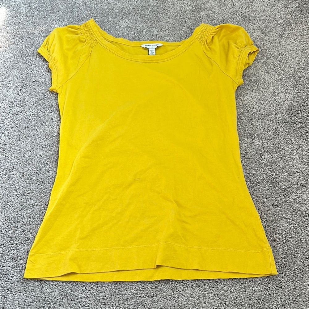 Yellow Short Sleeve Top